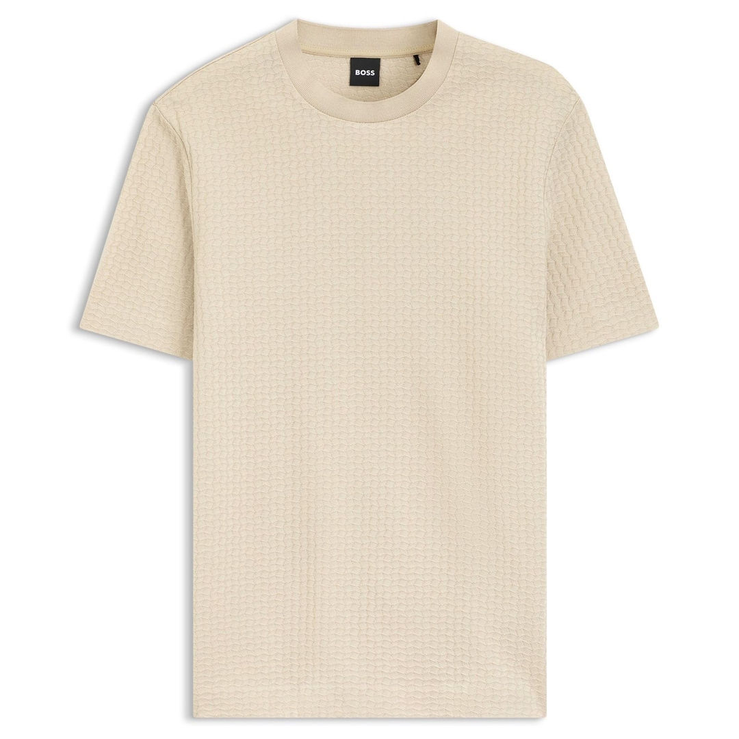 Мужская футболка с жаккардовым узором BOSS Black  | Фото 1