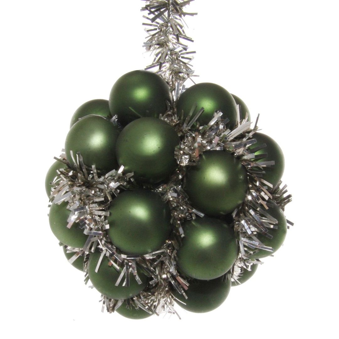 Ёлочная игрушка Шар из шаров и мишуры Shi-Shi | Фото 1