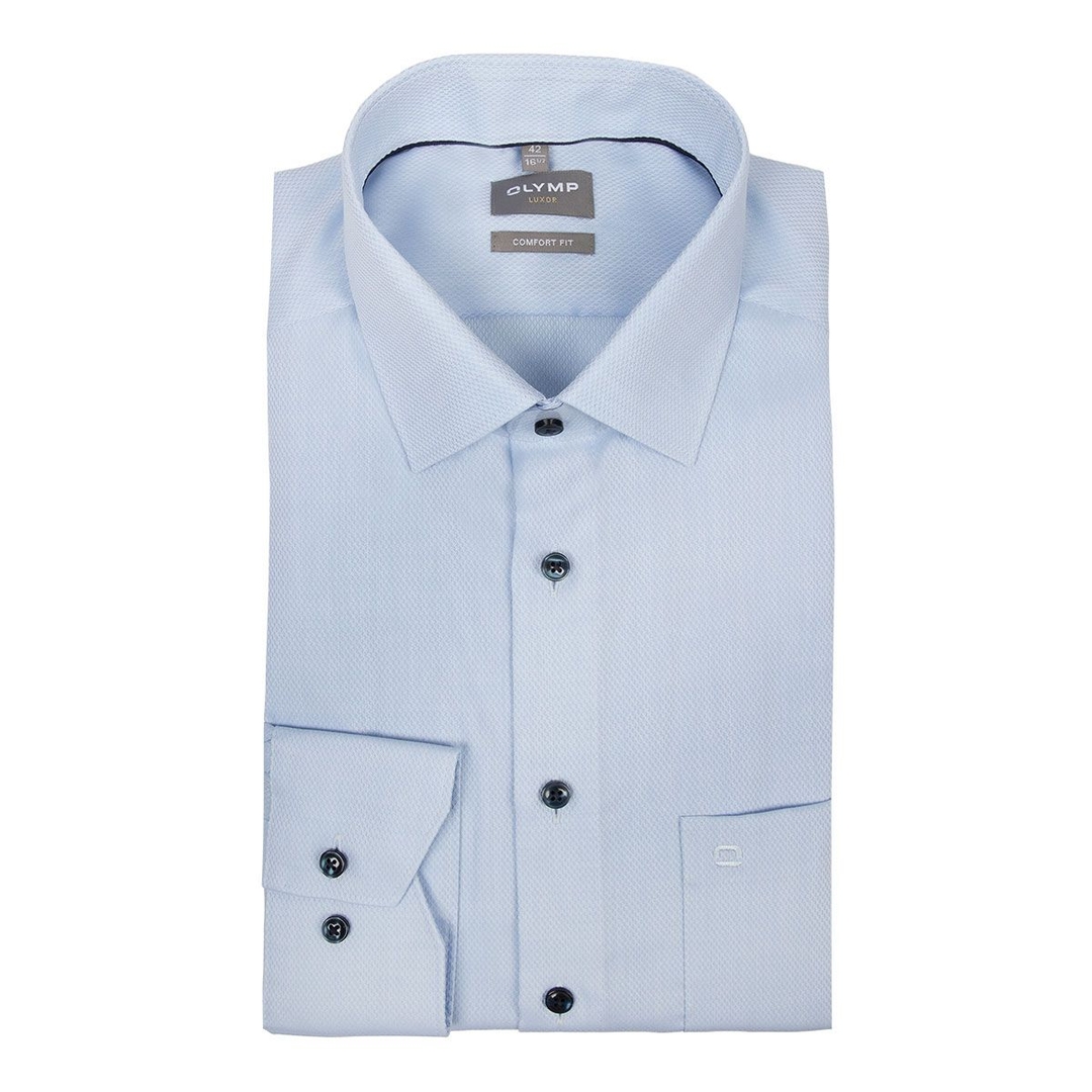 Мужская фактурная сорочка свободного кроя Olymp Luxor | Фото 1