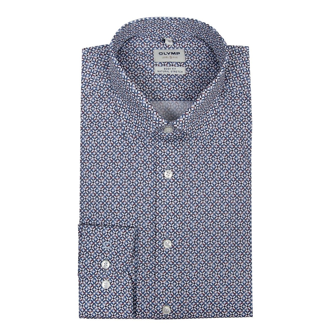 Мужская сорочка из хлопка с натуральным стрейчем Olymp Level Five | Фото 1