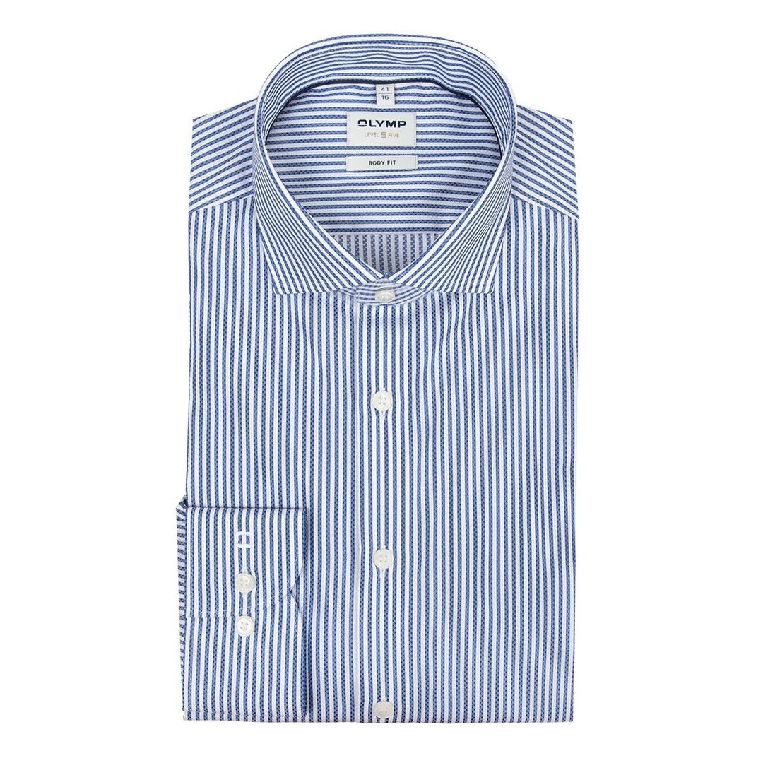 Мужская фактурная сорочка в полоску Olymp Level Five | Фото 1