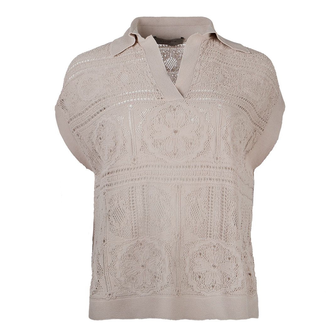 Женский ажурный джемпер поло D.Exterior | Фото 1