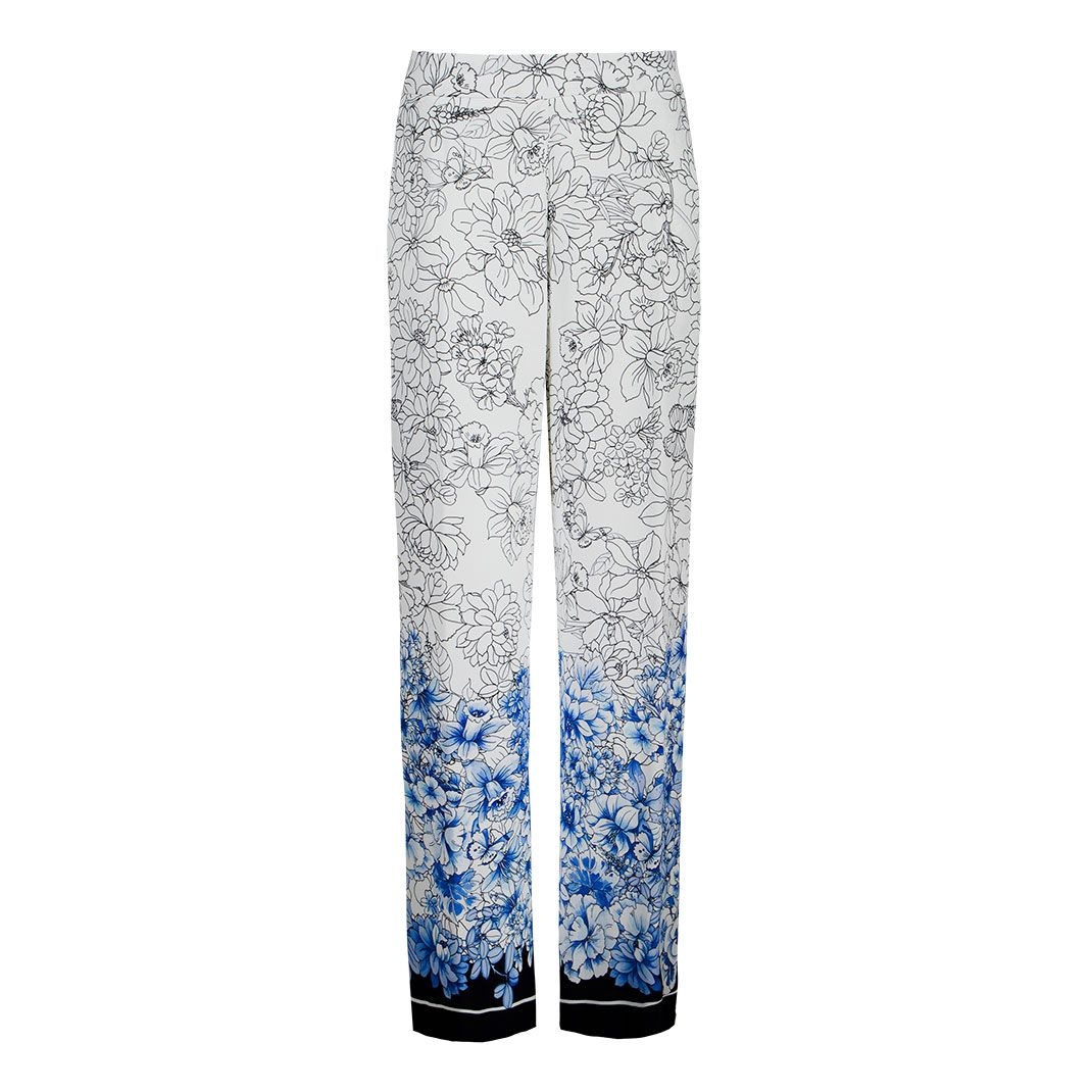 Женские вискозные брюки с принтом Piero Moretti | Фото 1