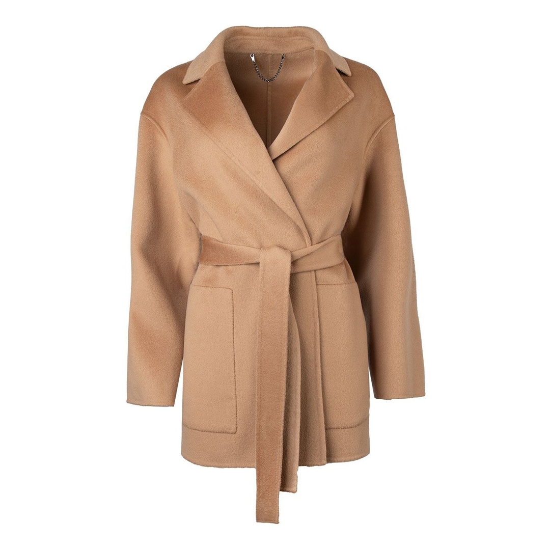 Женское укороченное кашемировое пальто Dolche Moda       | Фото 1