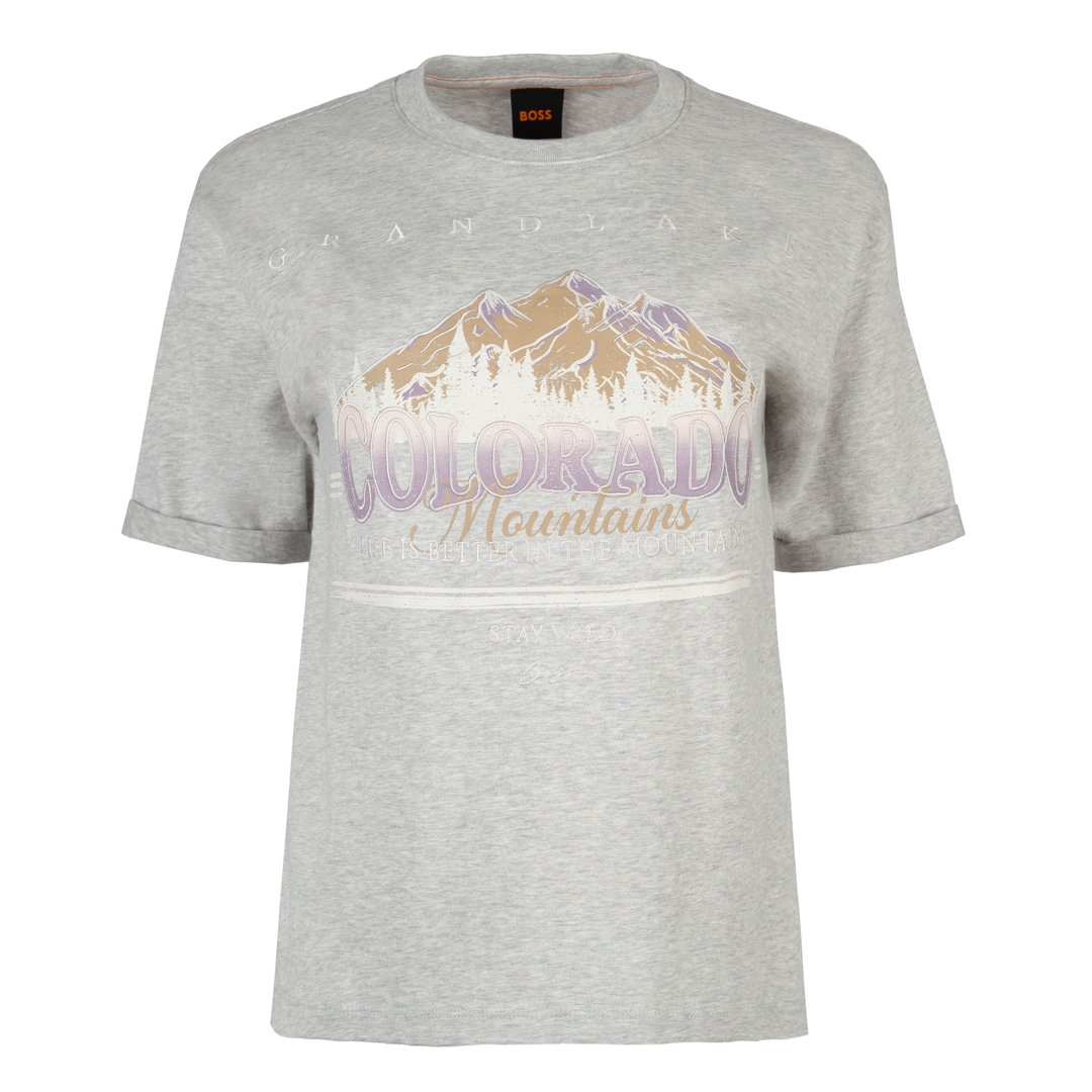 Женская футболка с принтом BOSS  | Фото 1