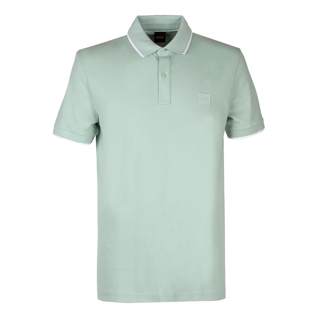 Мужское поло из эластичного хлопкового пике BOSS Orange | Фото 1