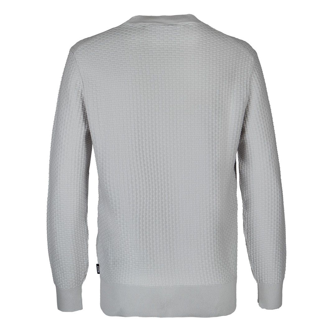 Мужской фактурный джемпер из хлопка BOSS Black | Фото 2