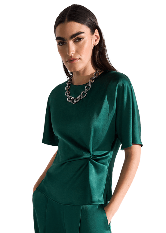 Женская атласная блуза с декоративным узлом RIANI | Фото 2