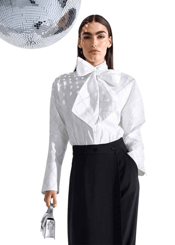 Блуза со стразами и бантом RIANI | Фото 2