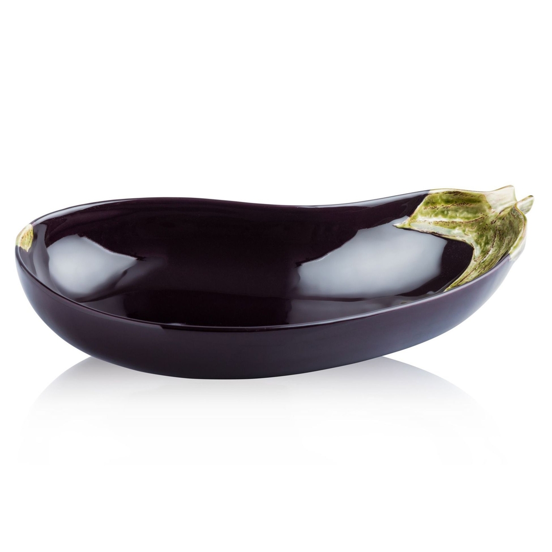 Блюдо сервировочное Bordallo Pinheiro Баклажан 39 см | Фото 1