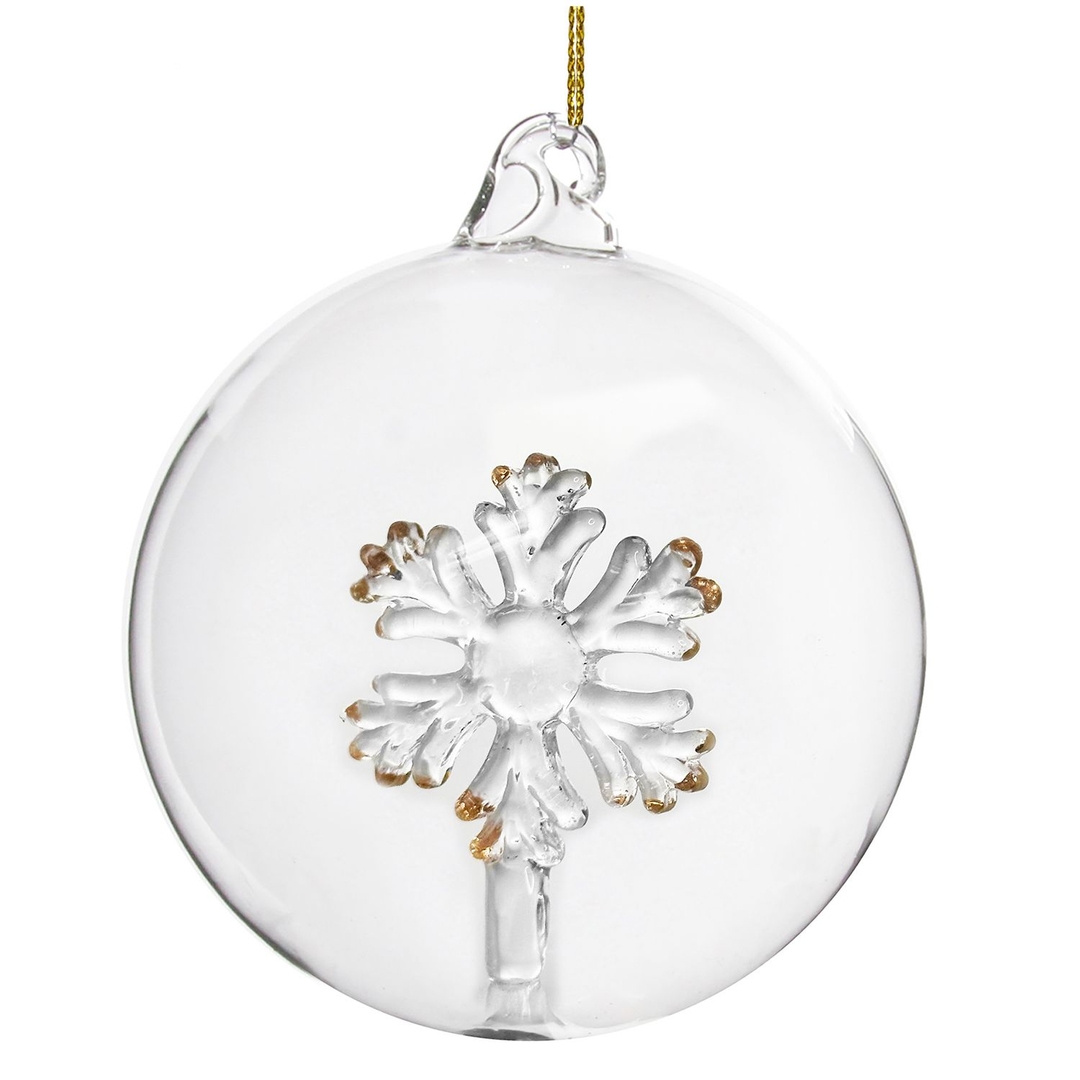 Ёлочная игрушка Шар Снежинка Shi-Shi | Фото 1