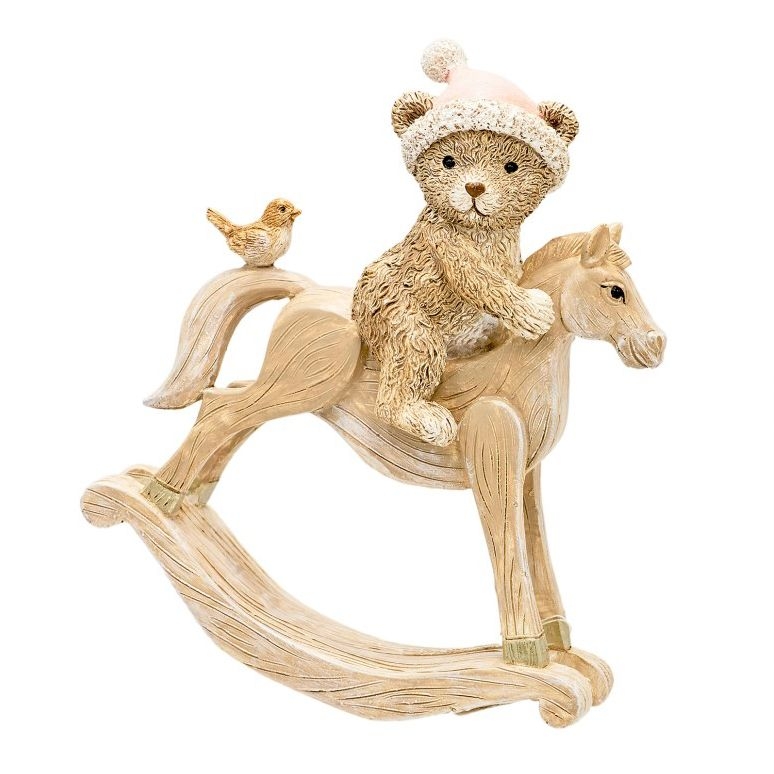 Сувенир Мишка на лошадке-качалке | Фото 1