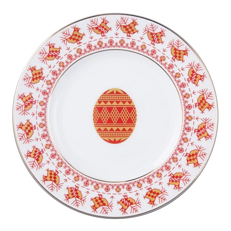 Тарелка десертная ИФЗ Петушки-Гребешки, 20.5 см  | Фото 1