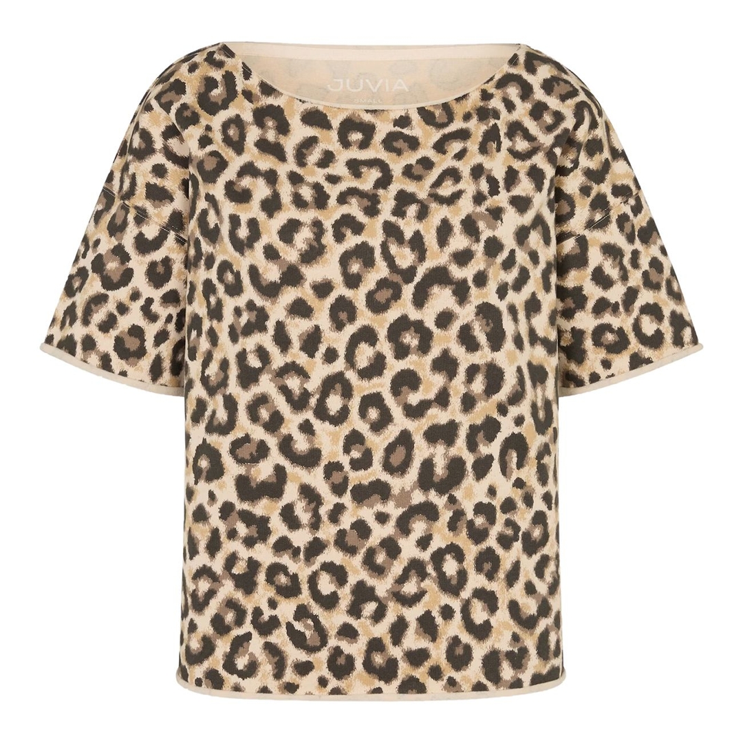 Женская футболка с леопардовым принтом JUVIA | Фото 1