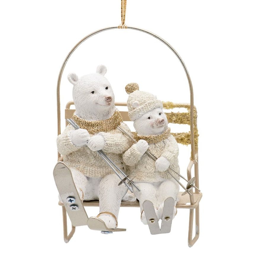 Ёлочная игрушка Мишки на лыжах | Фото 1