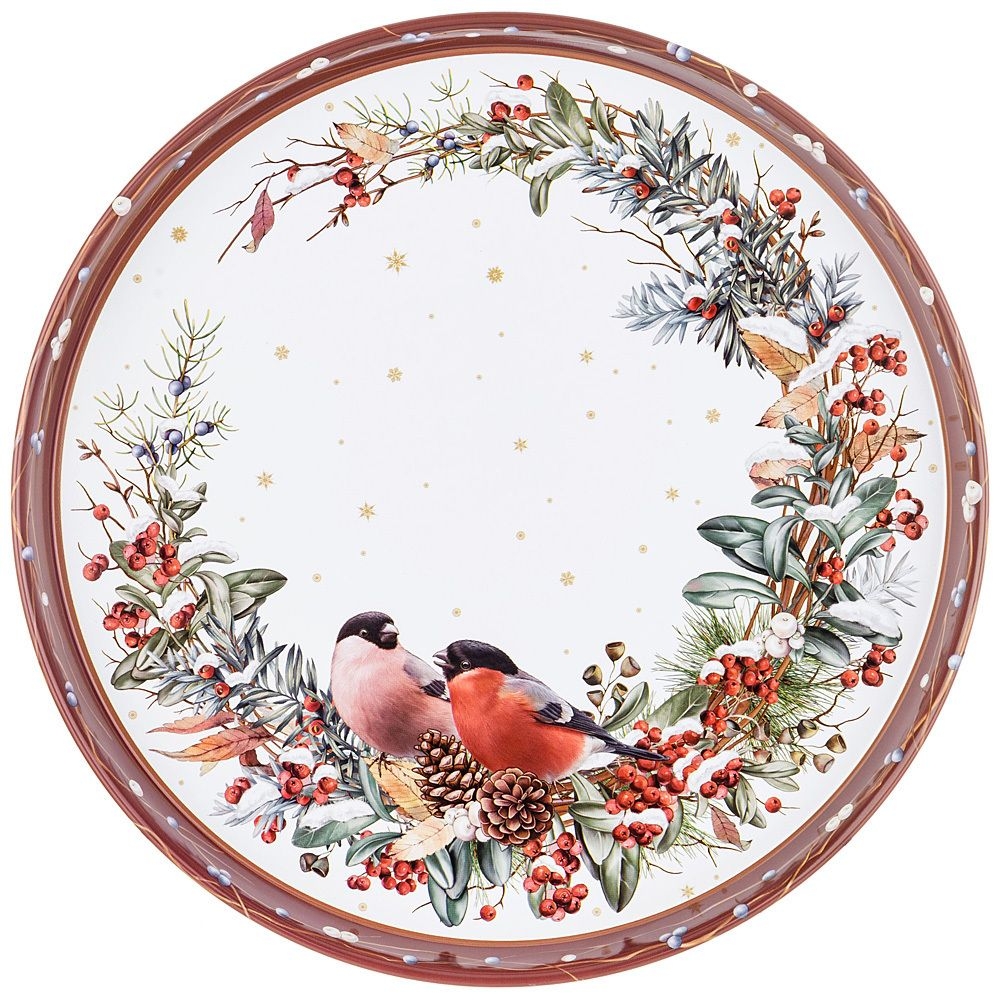 Поднос Снегири, 33 см | Фото 2