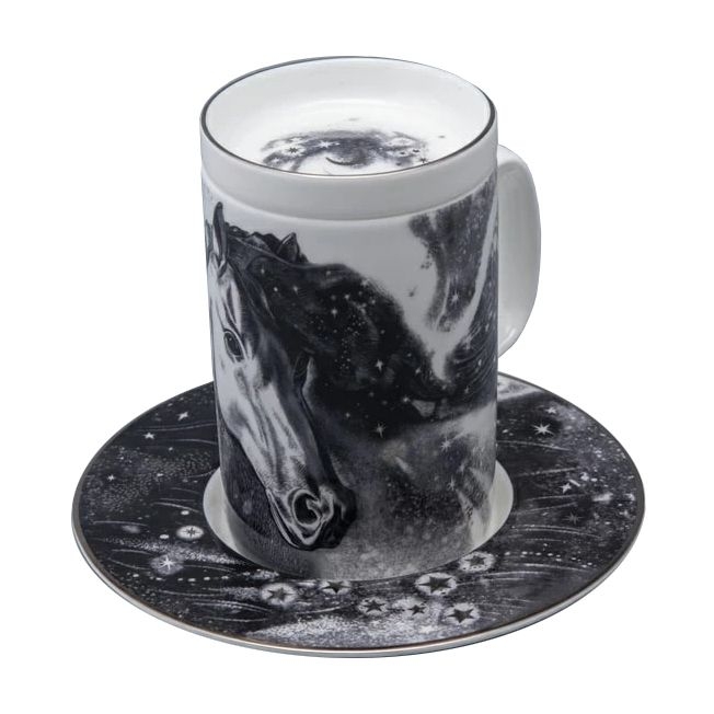 Бокал с блюдцем ИФЗ Чёрный мустанг | Фото 1