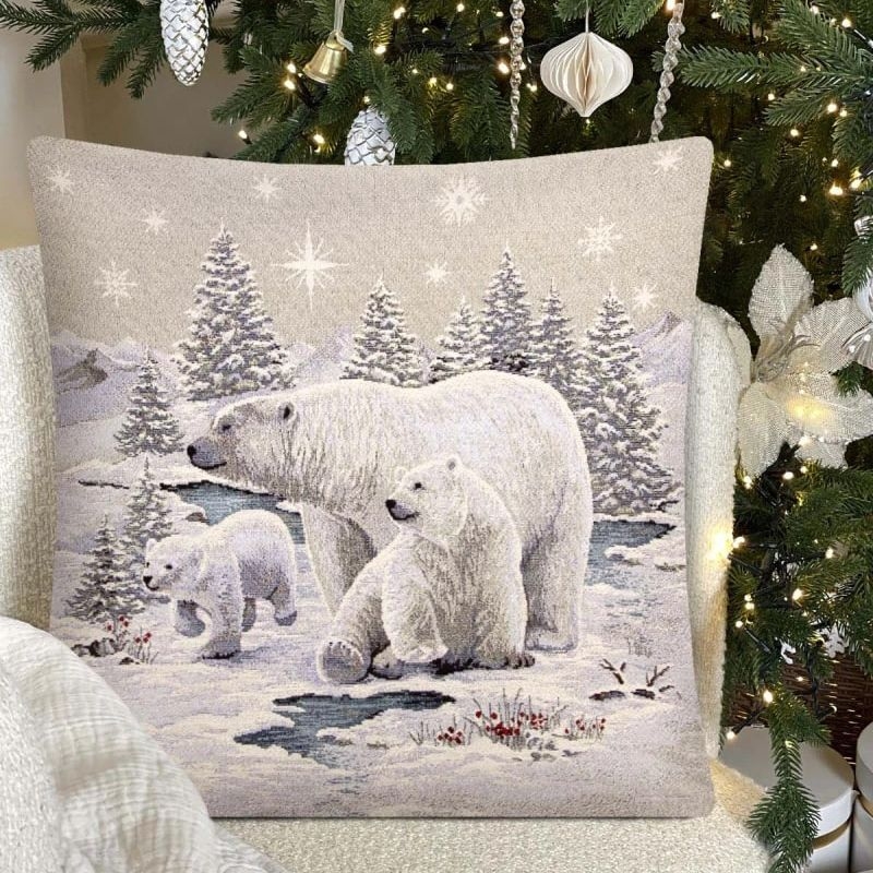 Скатерть, дорожка, салфетки и подушка Арктика | Фото 4