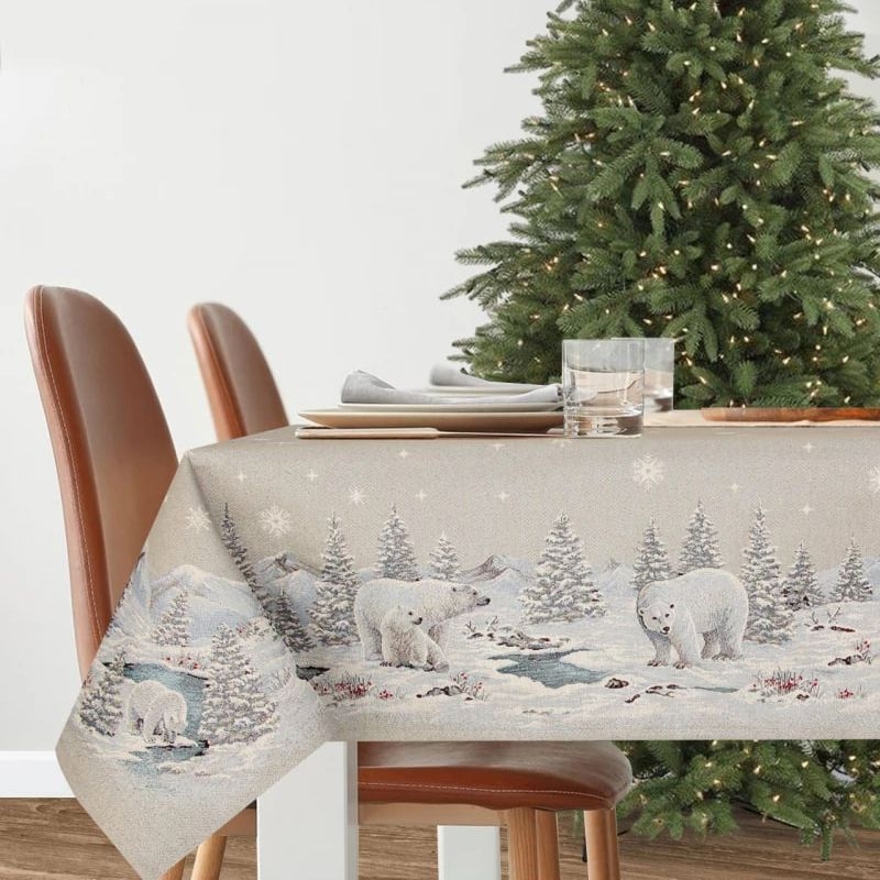 Скатерть, дорожка, салфетки и подушка Арктика | Фото 2