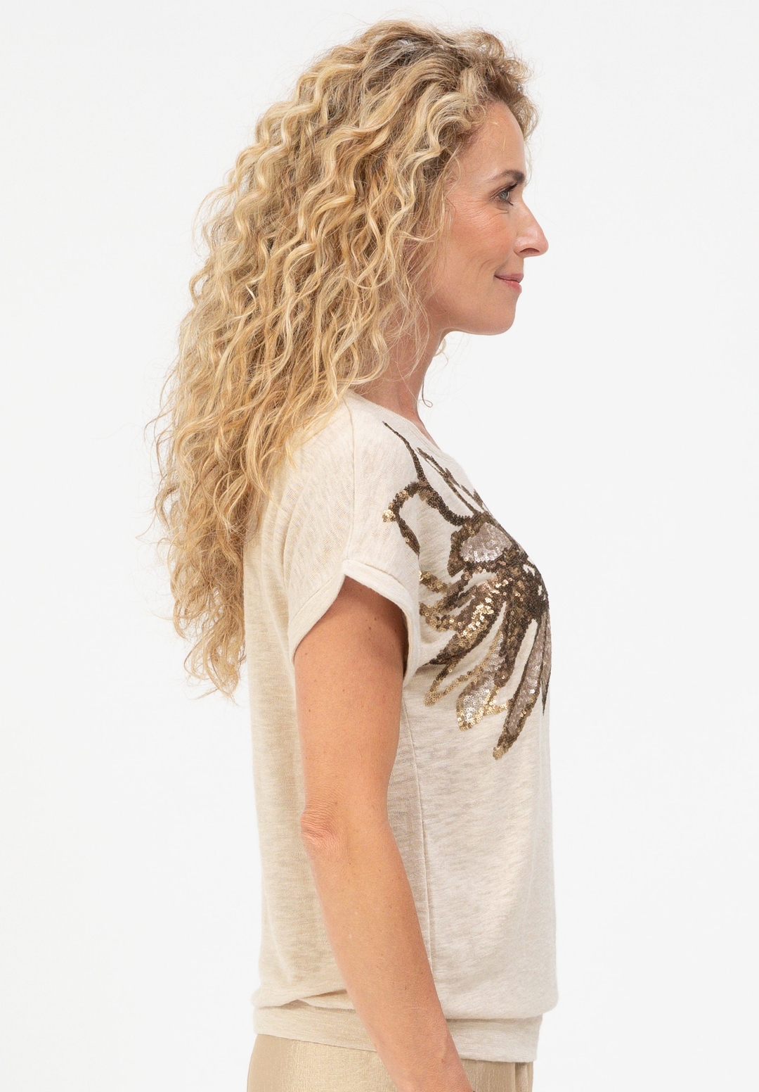 Женская футболка с пайетками BIANCA | Фото 5