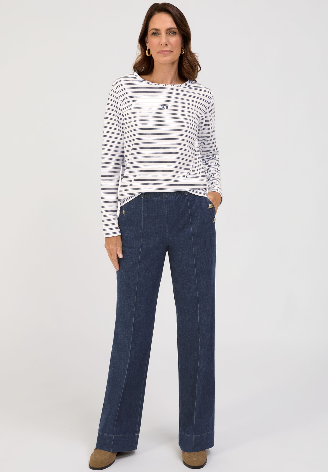 Женский лонгслив в полоску BIANCA | Фото 6