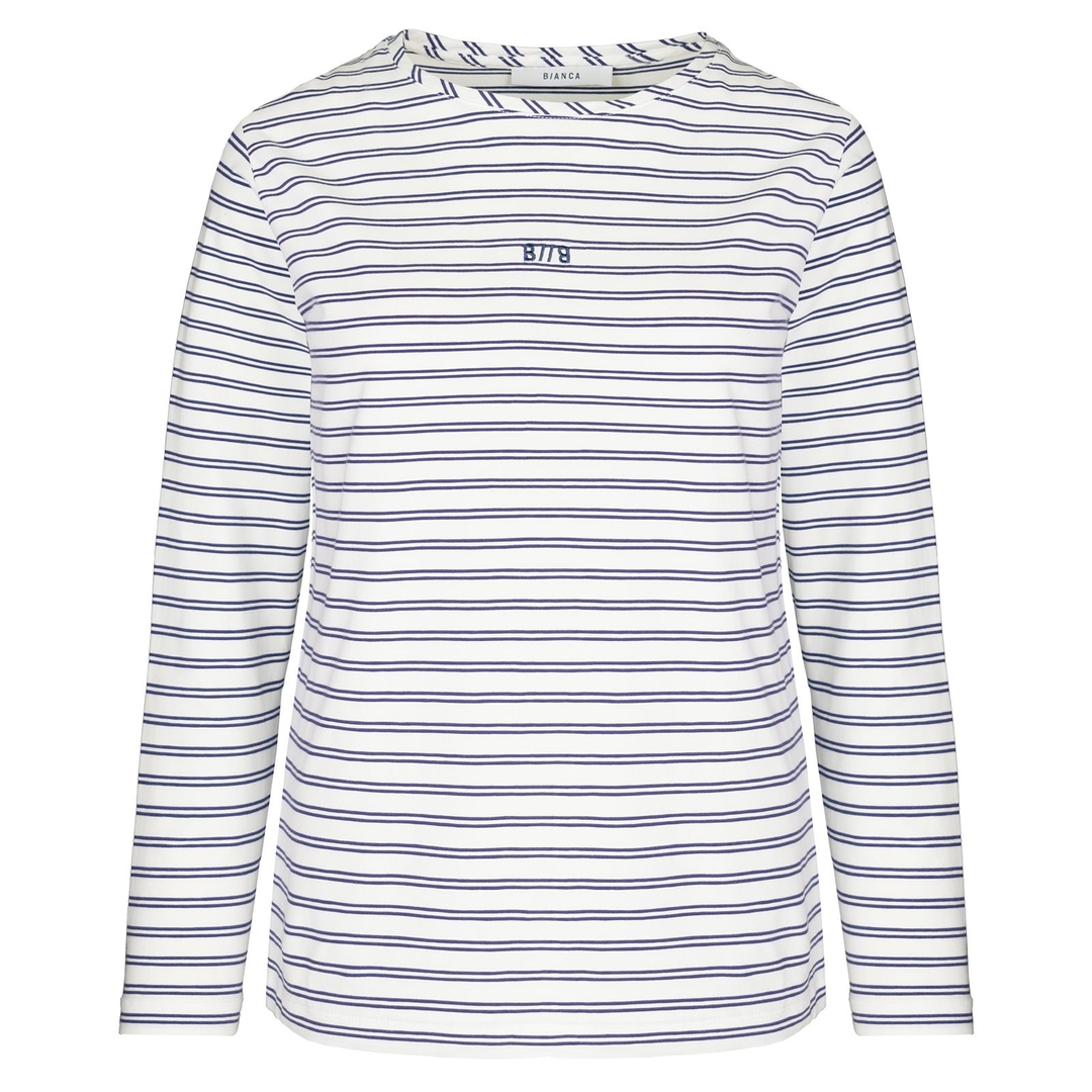 Женский лонгслив в полоску BIANCA | Фото 1