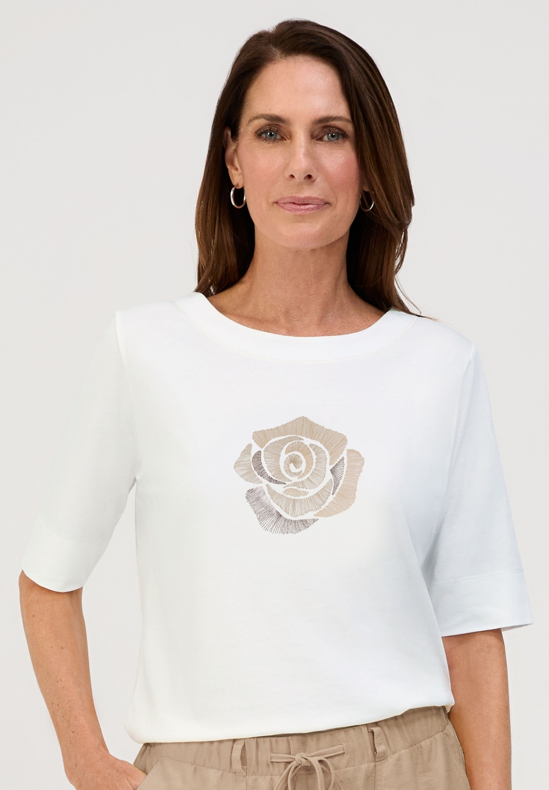 Женская футболка из хлопка BIANCA | Фото 3