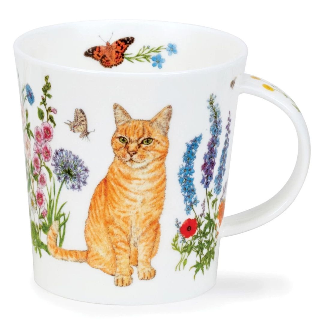 Кружка Dunoon Рыжий кот и цветы 320 мл | Фото 1