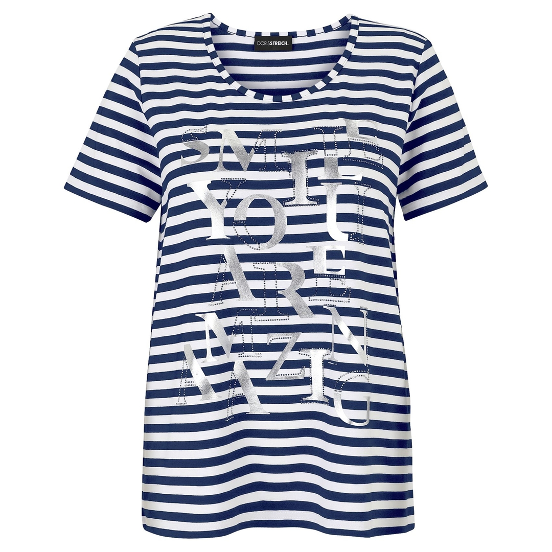 Женская футболка в полоску Doris Streich  | Фото 1