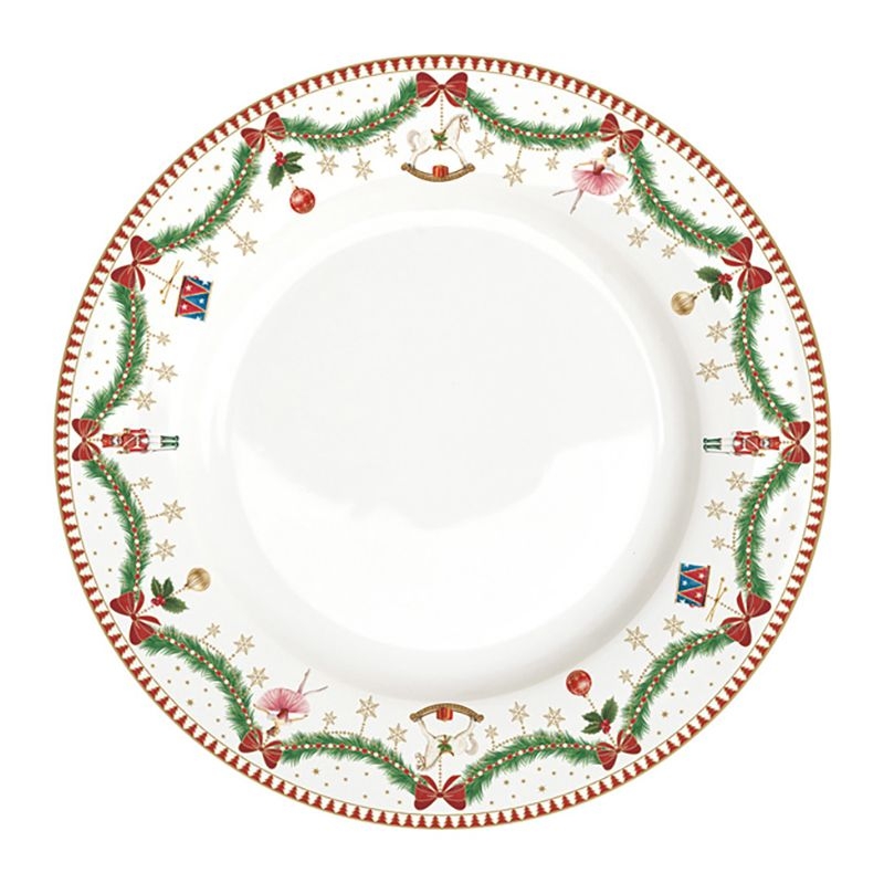 Тарелка обеденная Easy Life, Новогодняя гирлянда 26.5 см | Фото 1