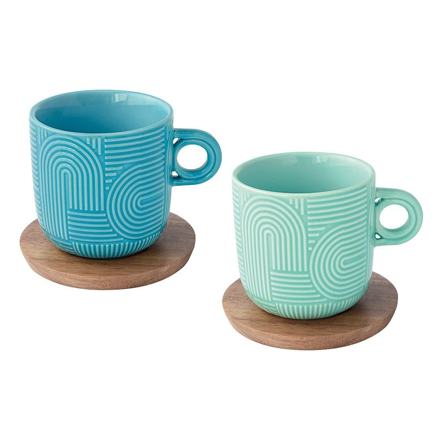 Чашки с подставками Easy Life Радуга 250 мл | Фото 1