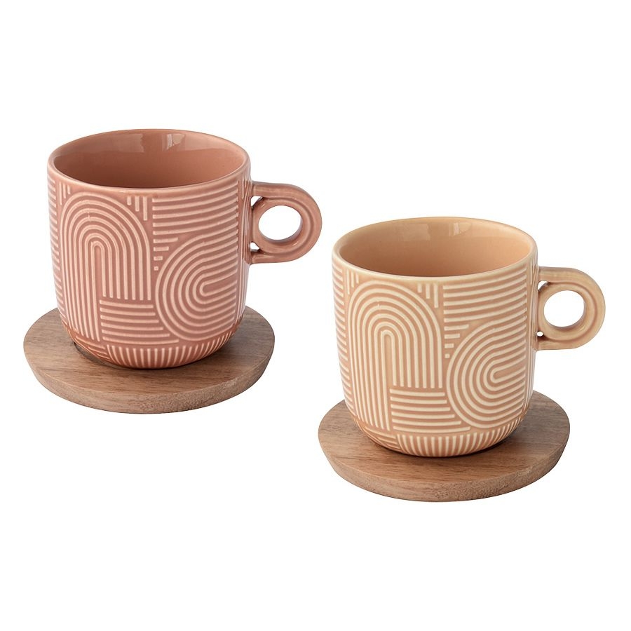 Чашки с подставками Easy Life Радуга 250 мл | Фото 1