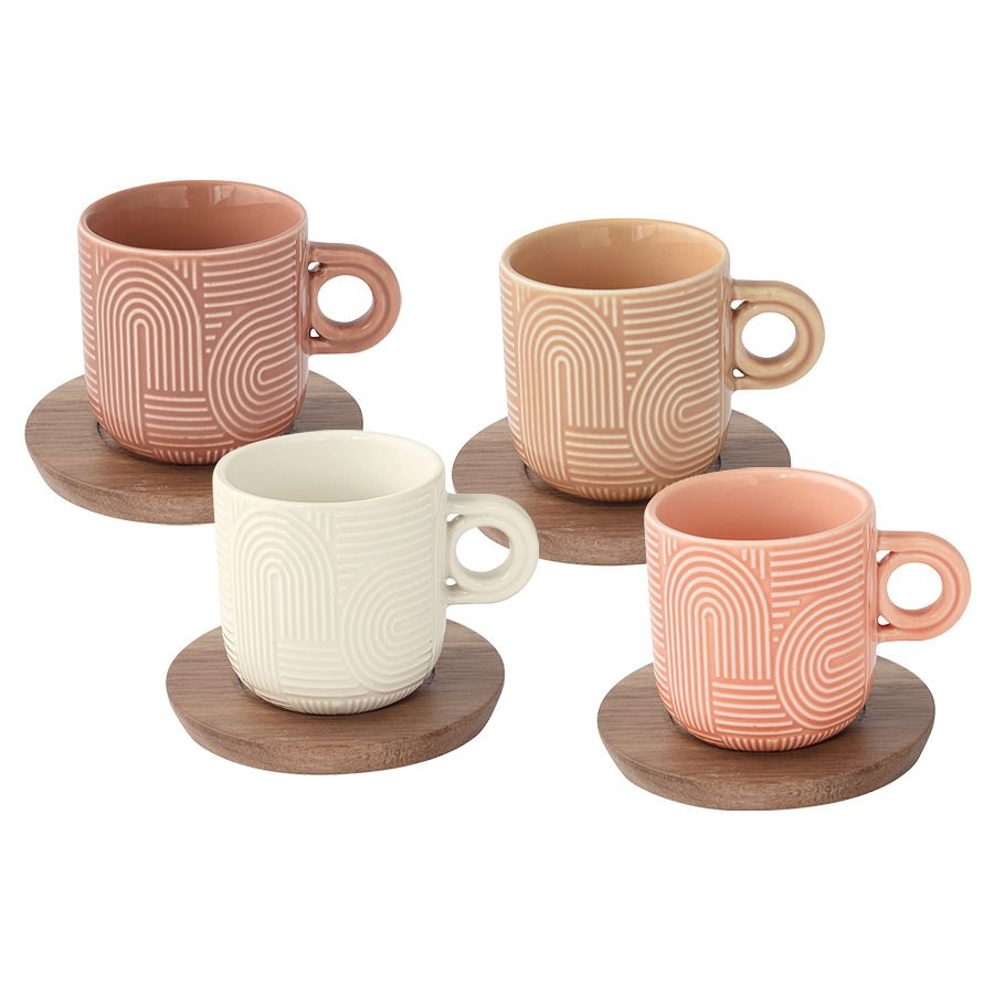 Чашки с подставками Easy Life Радуга 110 мл | Фото 1