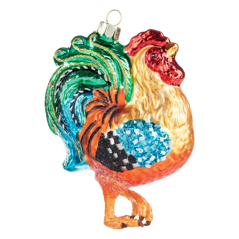 Ёлочная игрушка Петух Голубой хвост Holiday Classics | Фото 1