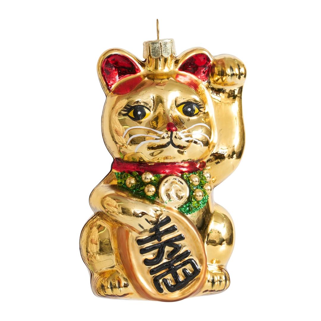 Ёлочная игрушка Кот манеки-неко Holiday Classics | Фото 1