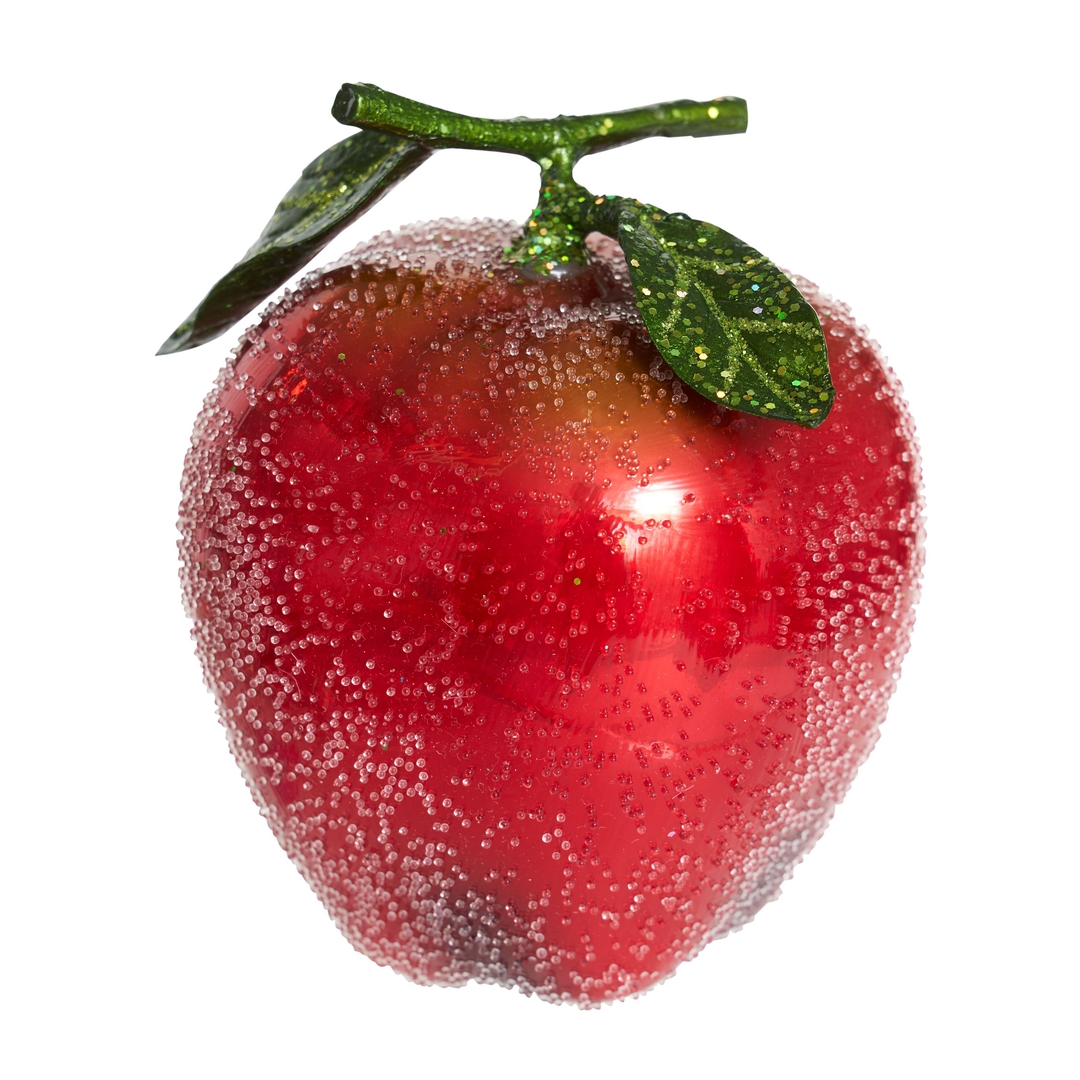 Ёлочная игрушка Яблоко с листочками Holiday Classics | Фото 1