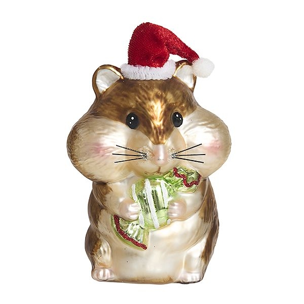Ёлочная игрушка Хомяк с карамелькой Holiday Classics | Фото 1