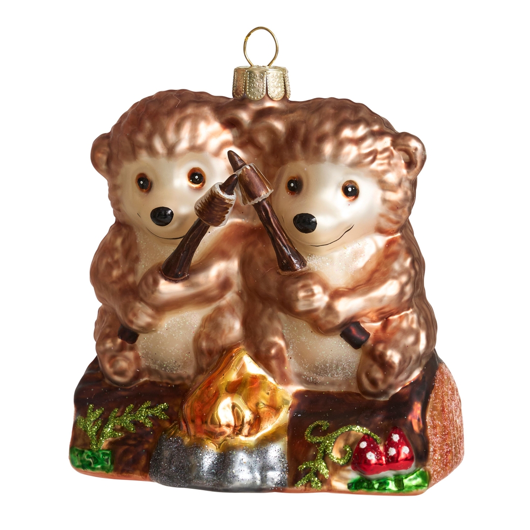 Ёлочная игрушка Ежики на бревнышке Holiday Classics | Фото 1