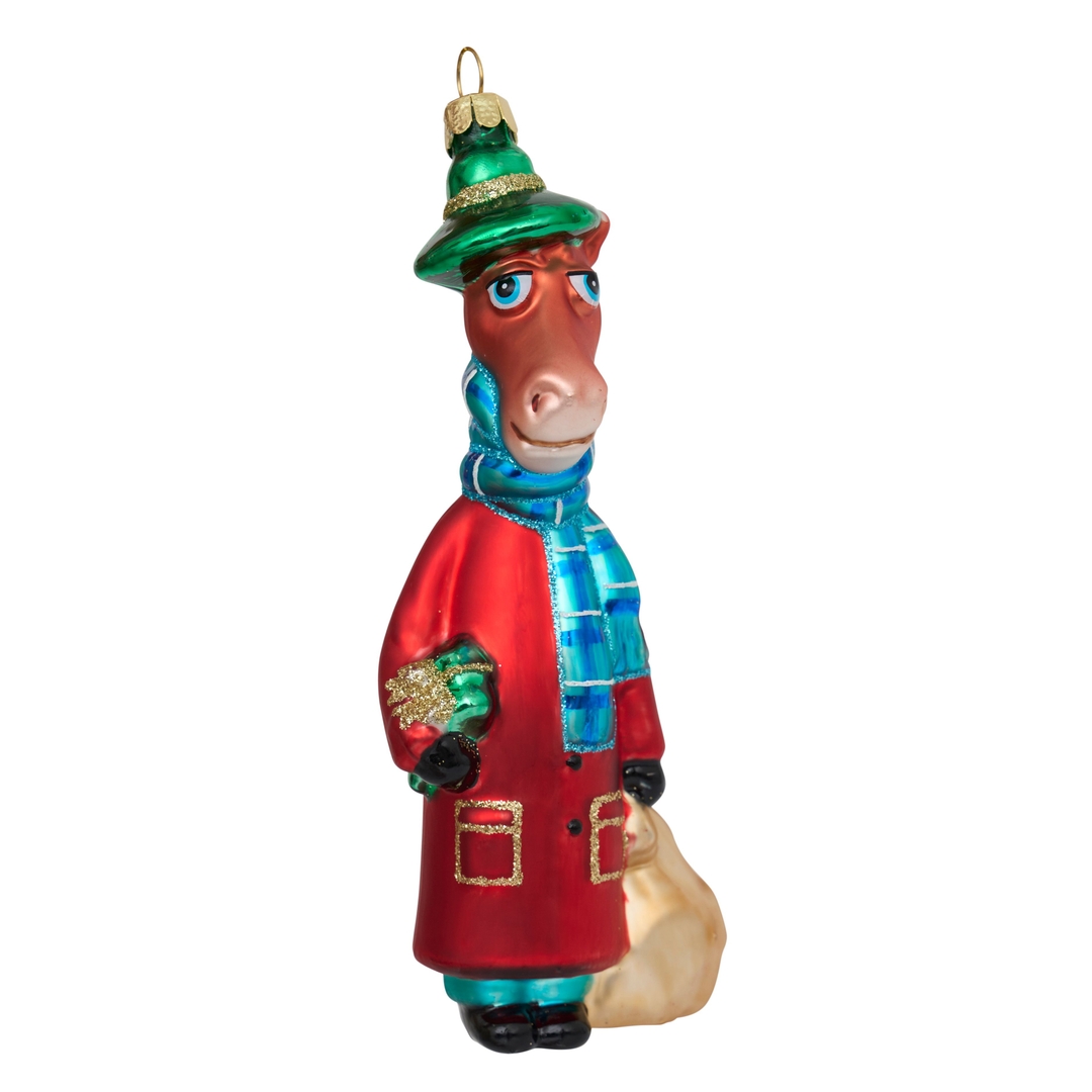Ёлочная игрушка Конь в красном пальто Holiday Classics | Фото 1