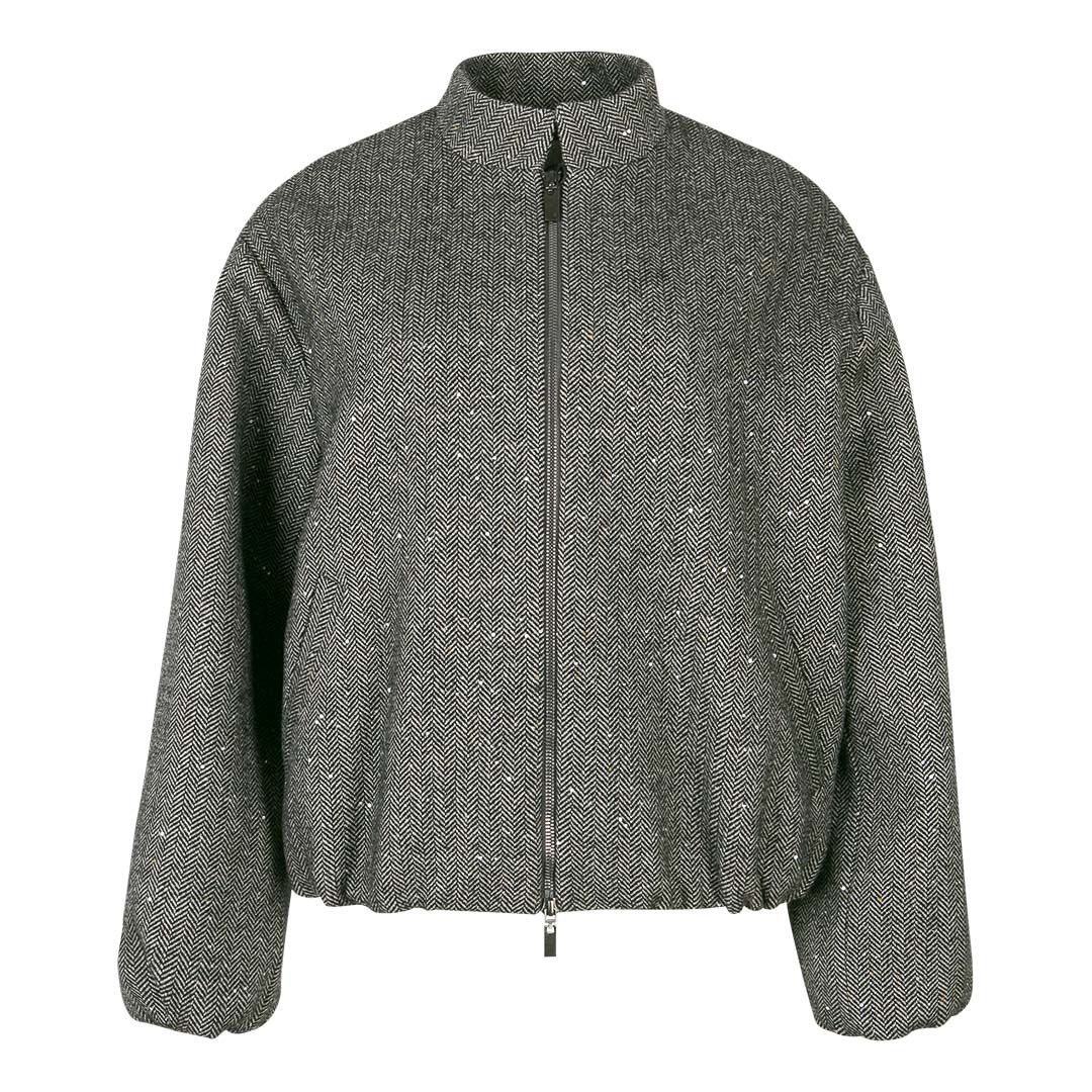 Шерстяной бомбер с пайетками Dolche Moda           | Фото 1