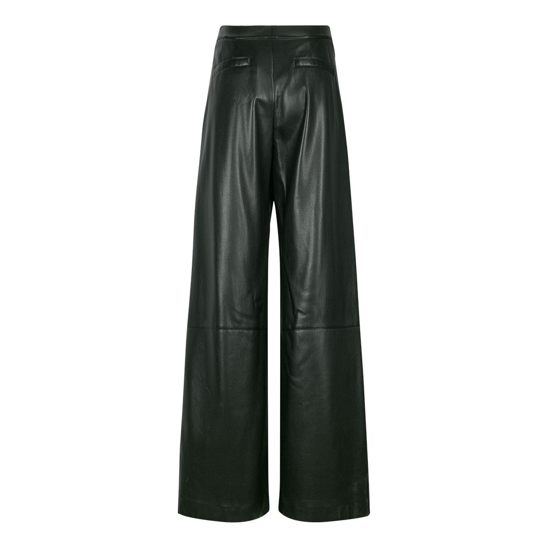 Женские кожаные брюки BOSS  | Фото 2