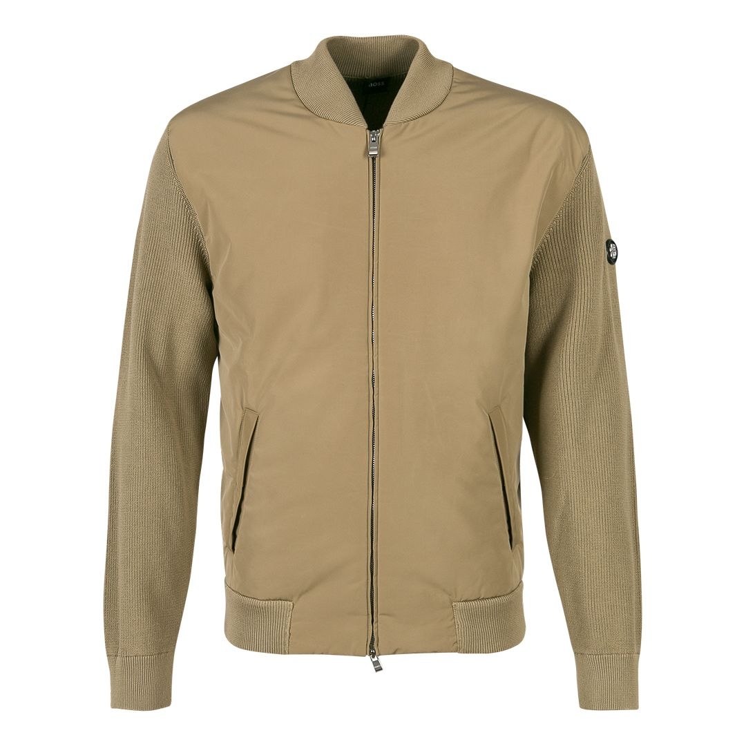 Мужской хлопковый жакет-бомбер BOSS Black | Фото 1