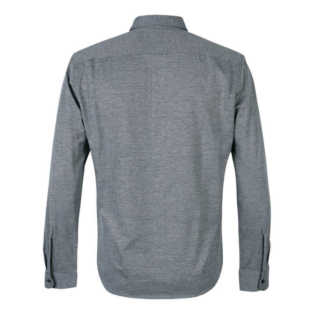 Мужская хлопковая рубашка меланж BOSS Orange | Фото 2