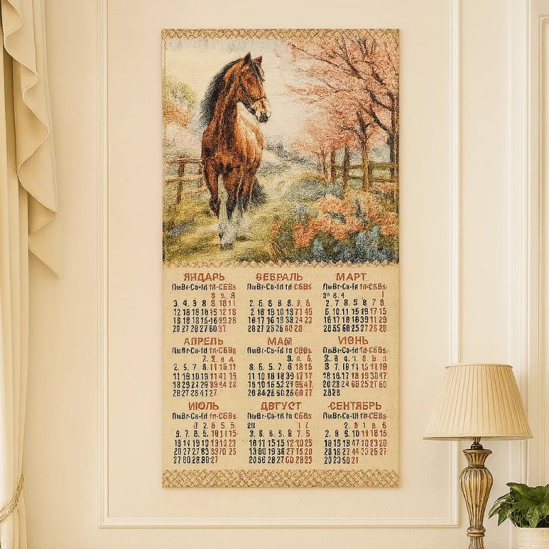 Текстильный календарь Год Лошади | Фото 2