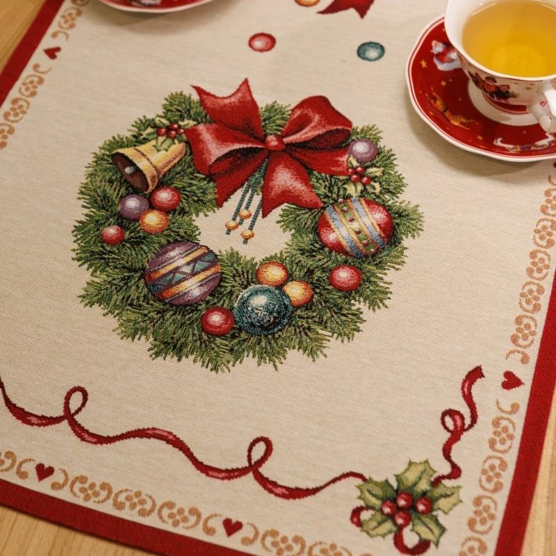 Скатерть, дорожка Красные бантики | Фото 1