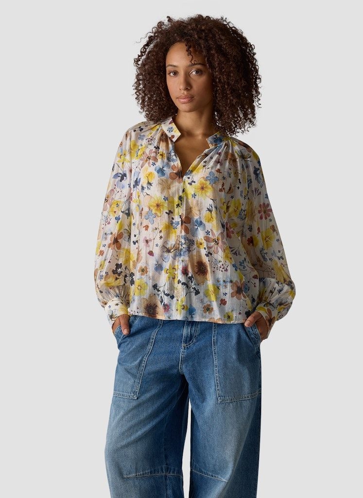 Женская блуза с цветочным принтом LeComte | Фото 3