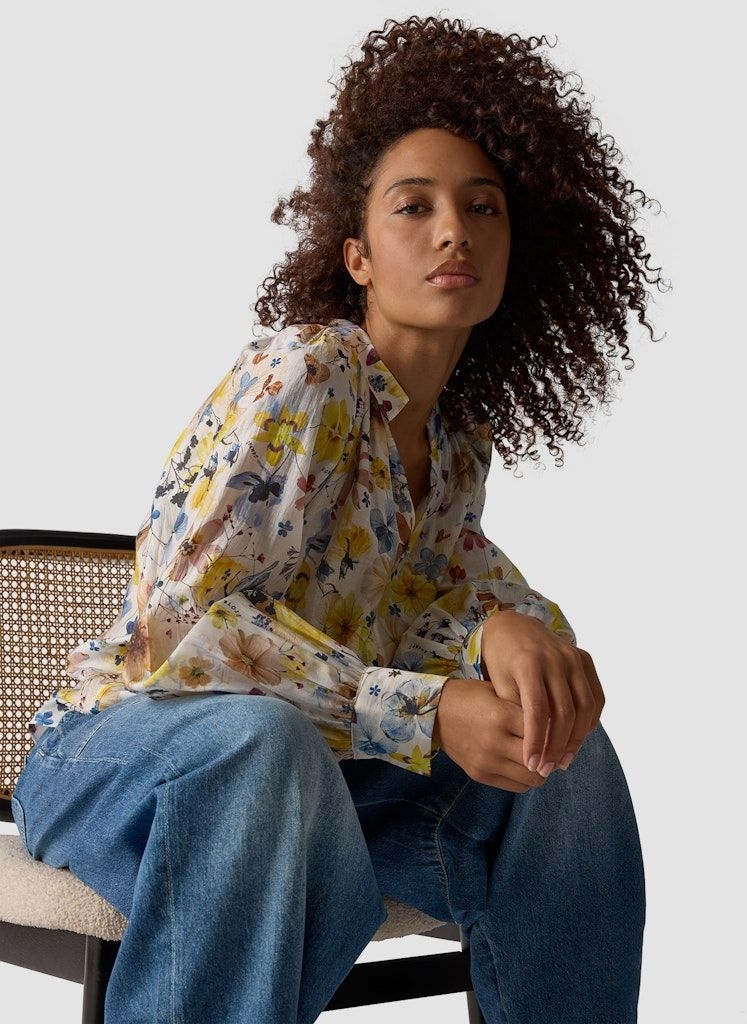 Женская блуза с цветочным принтом LeComte | Фото 5