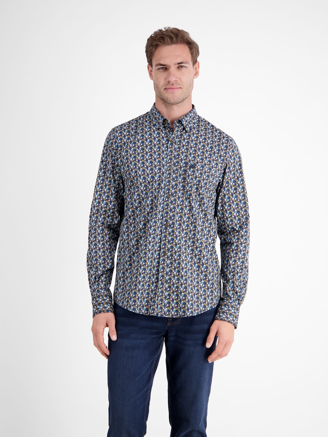 Мужская рубашка с принтом Lerros | Фото 3