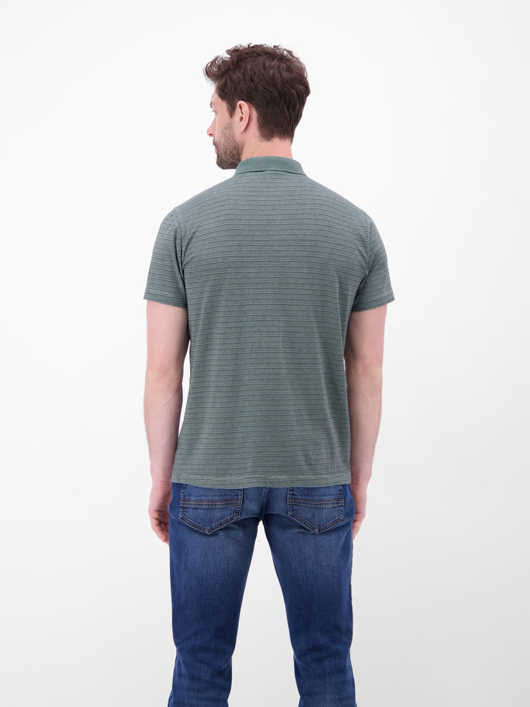 Мужское хлопковое поло в полоску Lerros | Фото 4