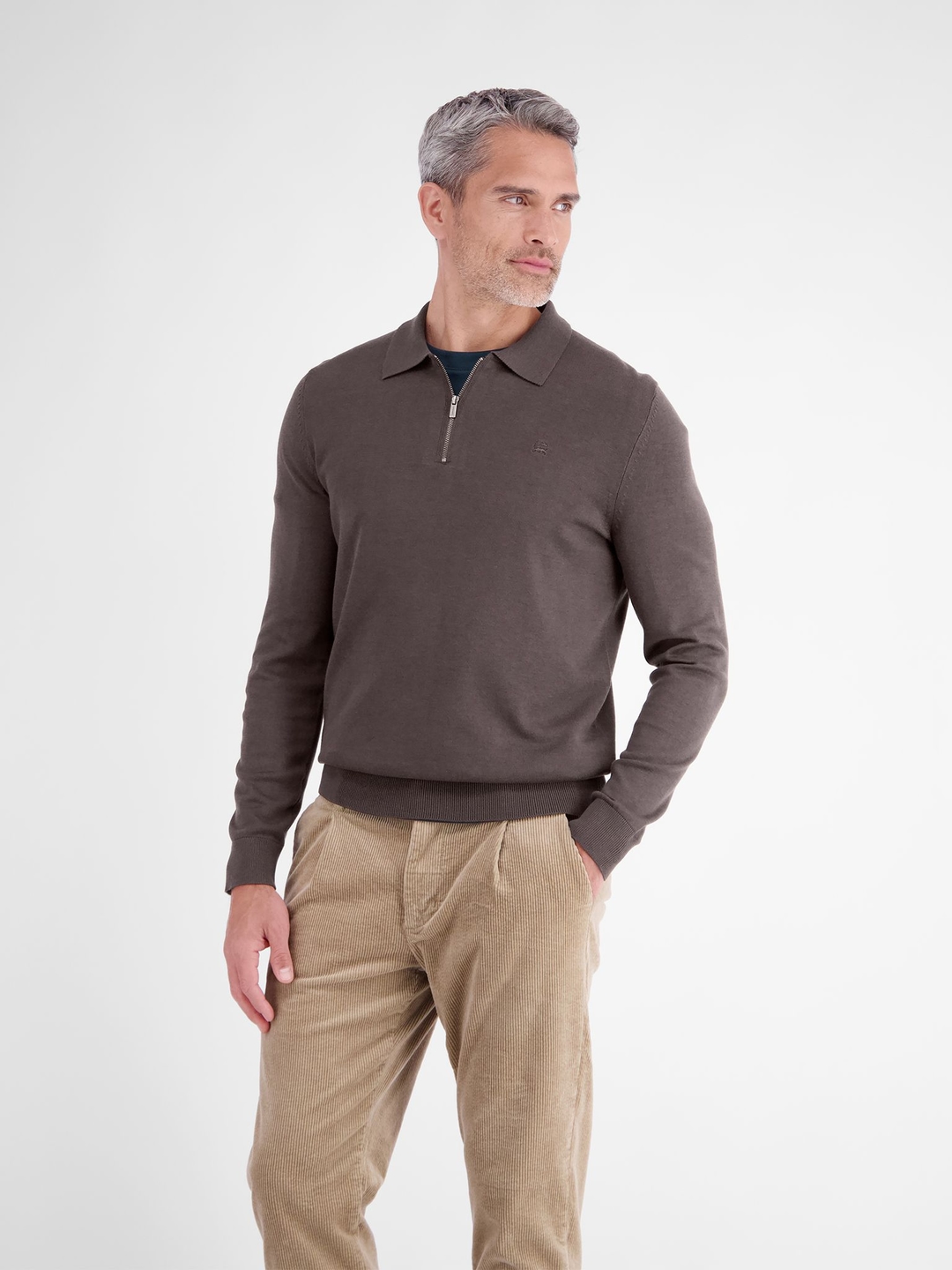 Мужской джемпер-поло из вискозы и хлопка Lerros | Фото 3
